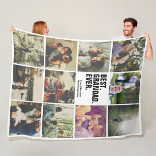 11 photos collage personalized fleece blanket