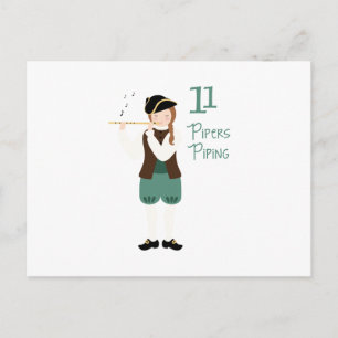 11 Pipers Piping Postcard