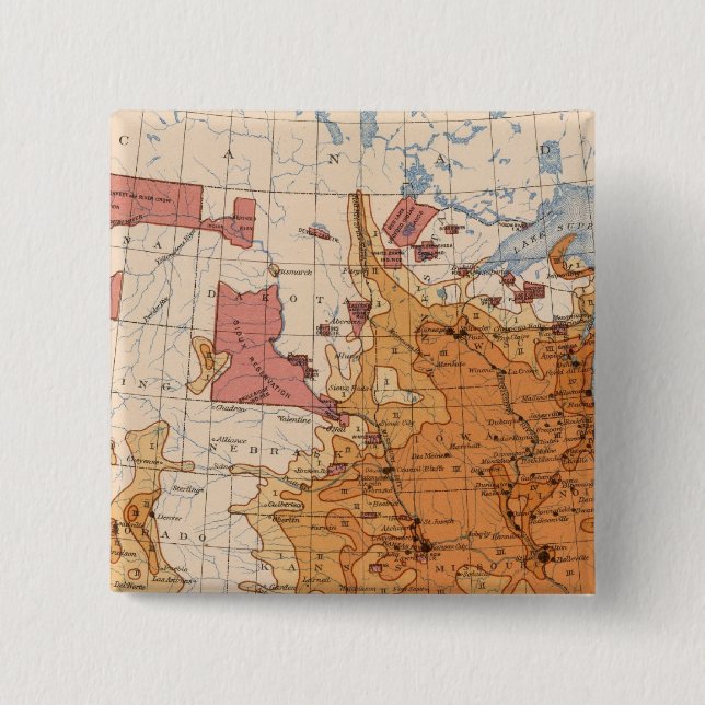 11 Population 1880 2 Inch Square Button (Front)