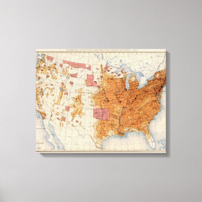 11 Population 1880 Canvas Print (Front)
