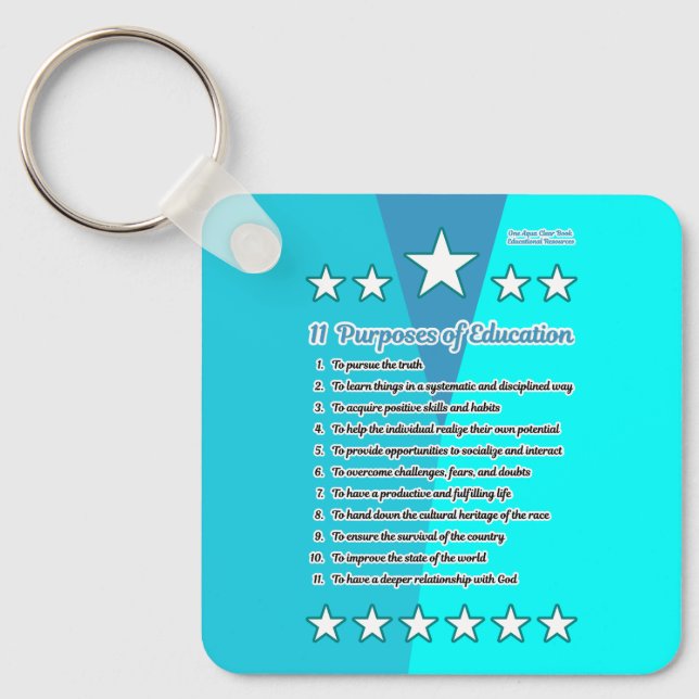 11 Purposes of Education Keychain (Front)