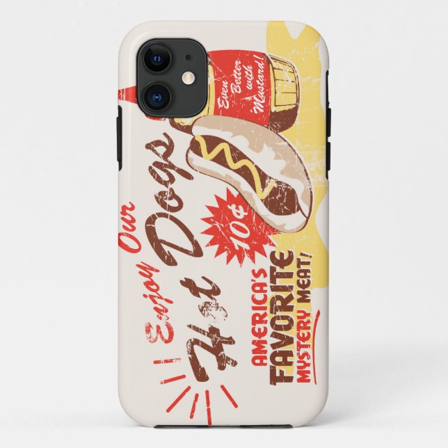 11 Rétro coque iphone de hot-dog (Dos)