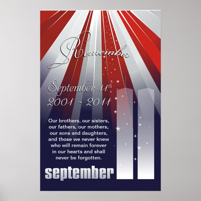11 septembre - Grande affiche du souvenir (Devant)