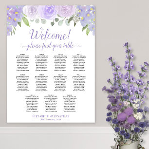 11 Tableau Lavande Boho Rose Mariage Siège