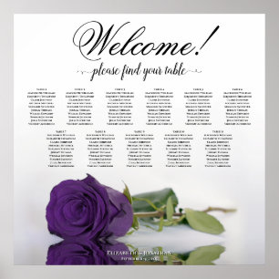 11 Tableau Royal Purple Rose Mariage Siège