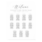 11 Tables Welcome Seating Chart