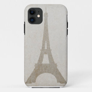 11 Tour Eiffel coque iphone Paris lin vintage
