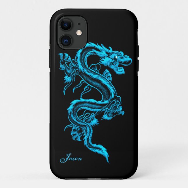 11 Turquoise Dragon Custom iPhone 5 Coque (Dos)