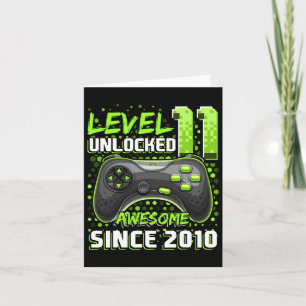 11 Unlocked Awesome 2010 Video Game 11th Birthday Card