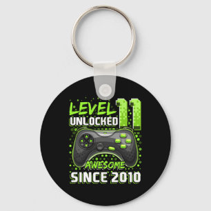 11 Unlocked Awesome 2010 Video Game 11th Birthday  Keychain