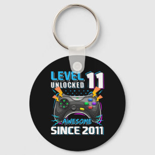 11 Unlocked Awesome 2011 Video Game 11th Birthday  Keychain