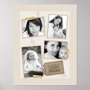 11"x14" 4 Slot Family Collage Montage Todays Momen Poster
