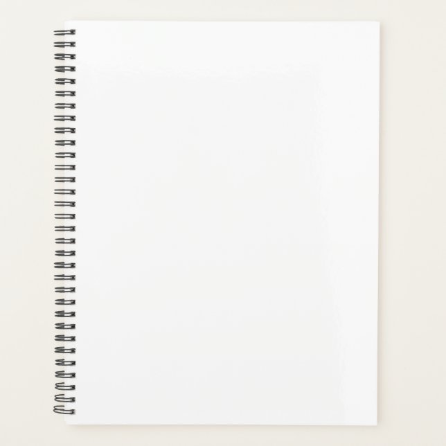 11"x8.5" Black Spiral Hard Cover Notebook Notepad Planner (Front)