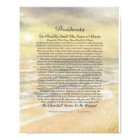 11 x 14 Desiderata Poster on Golden Ocean Sunset