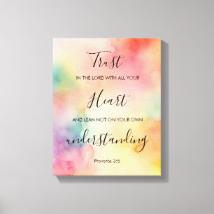 11 x 14 Proverbs 3:5 Canvas Wrap Wall Art