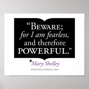 11" x 8.5", Mary Shelley Quote Poster (Matte)