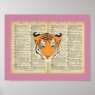 11" x 8,5", Poster (Tiger et Conception Vintage Te