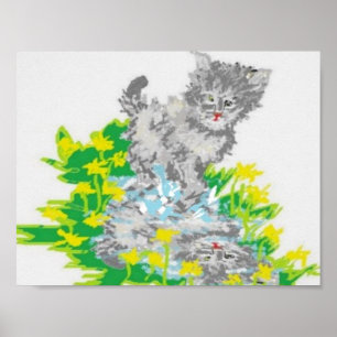 11" x 8.5", Value Poster Paper (Matte) Kitten