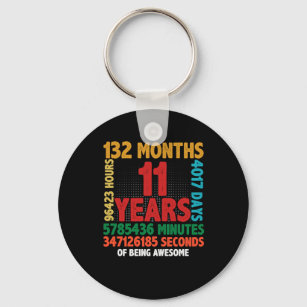 11 Year Of Being Awesome 11th Birthday Gift Keychain