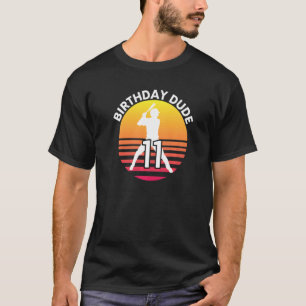 11 Year Old 11th Birthday Dude Boys Baseball Party T-Shirt