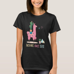 11 Year Old 11th Birthday Llama Llamazing Awesome T-Shirt