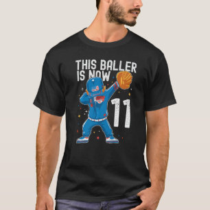 11 Year Old Baseball Birthday 11th Baller Player B T-Shirt