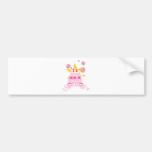 11 Year Old Birthday Cake Bumper Sticker