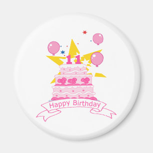 11 Year Old Birthday Cake Magnet