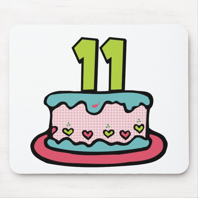 11 Year Old Birthday Cake Mouse Pad (Front)