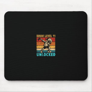 11 Year Old Birthday Dabbing Boy Bruh 11th Level U Mouse Pad