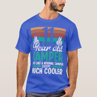 11 Year Old Camper Scouting Camping 11 Birthday gi T-Shirt