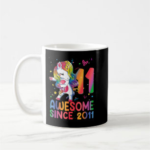 11 Year Old Gifts Girls Teens Dabbing Unicorn 11th Coffee Mug