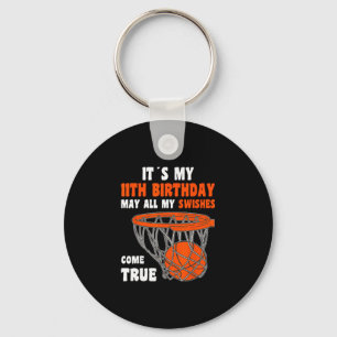 11 Year Old Happy 11th Birthday Sketll 11th Birthd Keychain