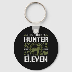 11 Year Old Hunting Birthday Party Deer Hunter 11t Keychain