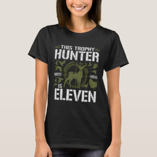 11 Year Old Hunting Birthday Party Deer Hunter 11t T-Shirt
