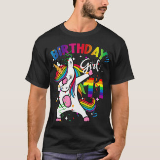 11 Year Old Kid 11th Birthday Gift Dabbing Unicorn T-Shirt