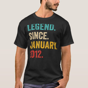 11 Year Old  Legend Since January 2012 11th Birthd T-Shirt