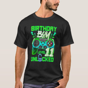 11 Year Old Video Games Gaming Level 11 Birthday B T-Shirt