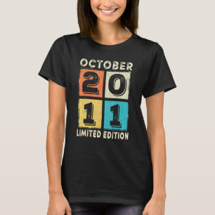 11 Years Awesome Since October 2011 11th Birthday T-Shirt