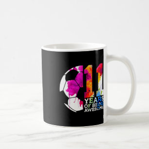 11 Years Of Being Awesome Soccer 11th Birthday Coffee Mug