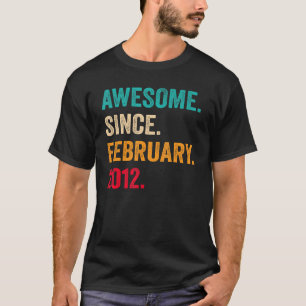 11 Years Old 11th Bday Boys Awesome Since February T-Shirt