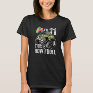 11 Years Old  11th Birthday Boy Monster Truck T-Shirt
