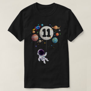 11 Years Old Birthday Astronaut 11th Birthday  T-Shirt