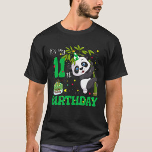 11 Years Old Birthday Cute Panda Zookeeper T-Shirt