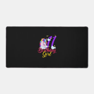 11 Years Old Birthday Girl Gifts Unicorn 11th Birt Desk Mat