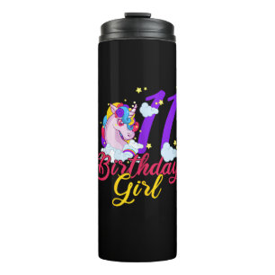 11 Years Old Birthday Girl Gifts Unicorn 11th Birt Thermal Tumbler