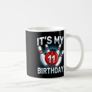 11 Years Old Bowling 11th Birthday Party Boys Girl Coffee Mug