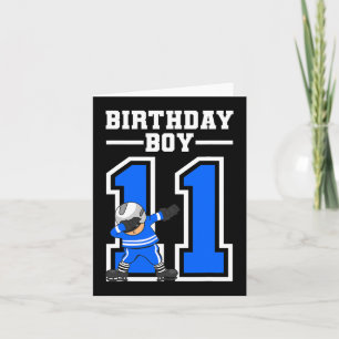11 Years Old Boy Ice Hockey Player 11th Birthday Y Card