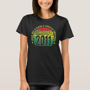 11 Years Old Vintage 2011 11th Birthday T-Shirt