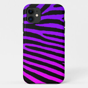 11 Zebra rayures rose violet bleu iphone 5 coque